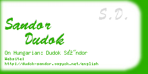 sandor dudok business card